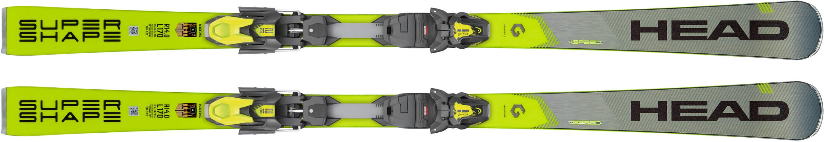 фото Горные лыжи head supershape i.speed sw mfpr + prd 12 gw 2020, grey/neon yellow, 170 см