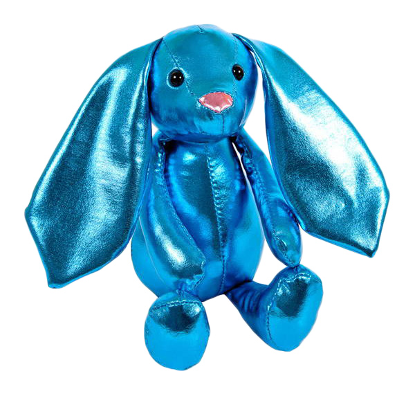 фото Мягкая игрушка "кролик", цвет: синий, 16 см abtoys