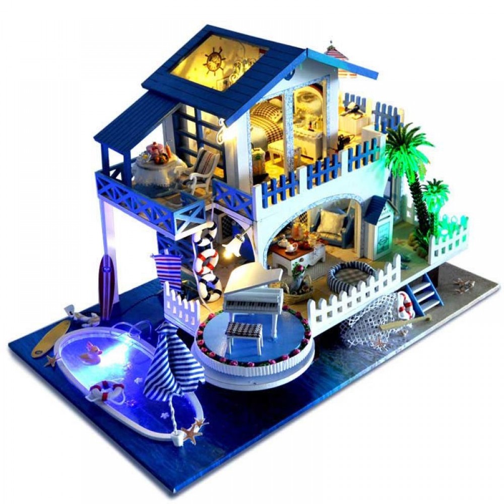 

Кукольный дом DIY RoomBoCom Blue color melody интерьерный домик DIYRB-TB8
