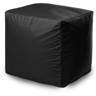 фото Бескаркасный пуф-куб пуффбери квадратный one size, оксфорд, черный