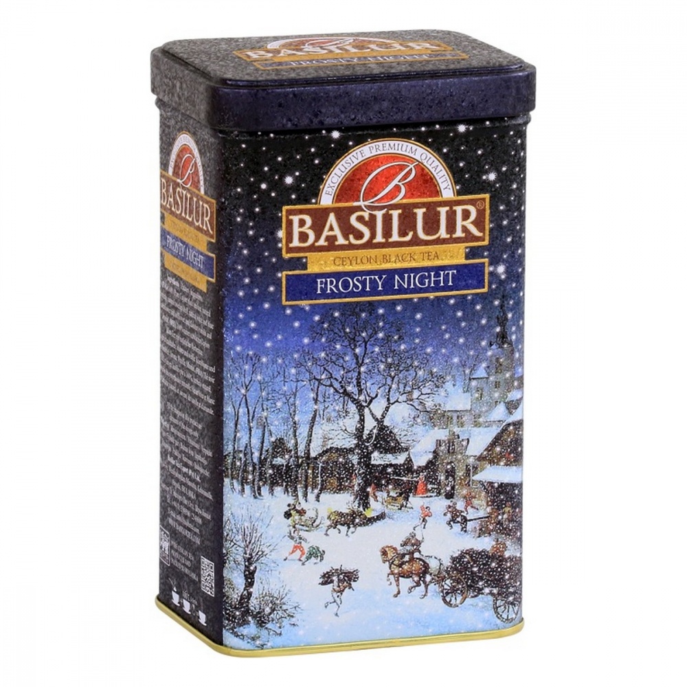Чай Basilur Праздничная коллекция - Морозная ночь черный с добавками 85 г