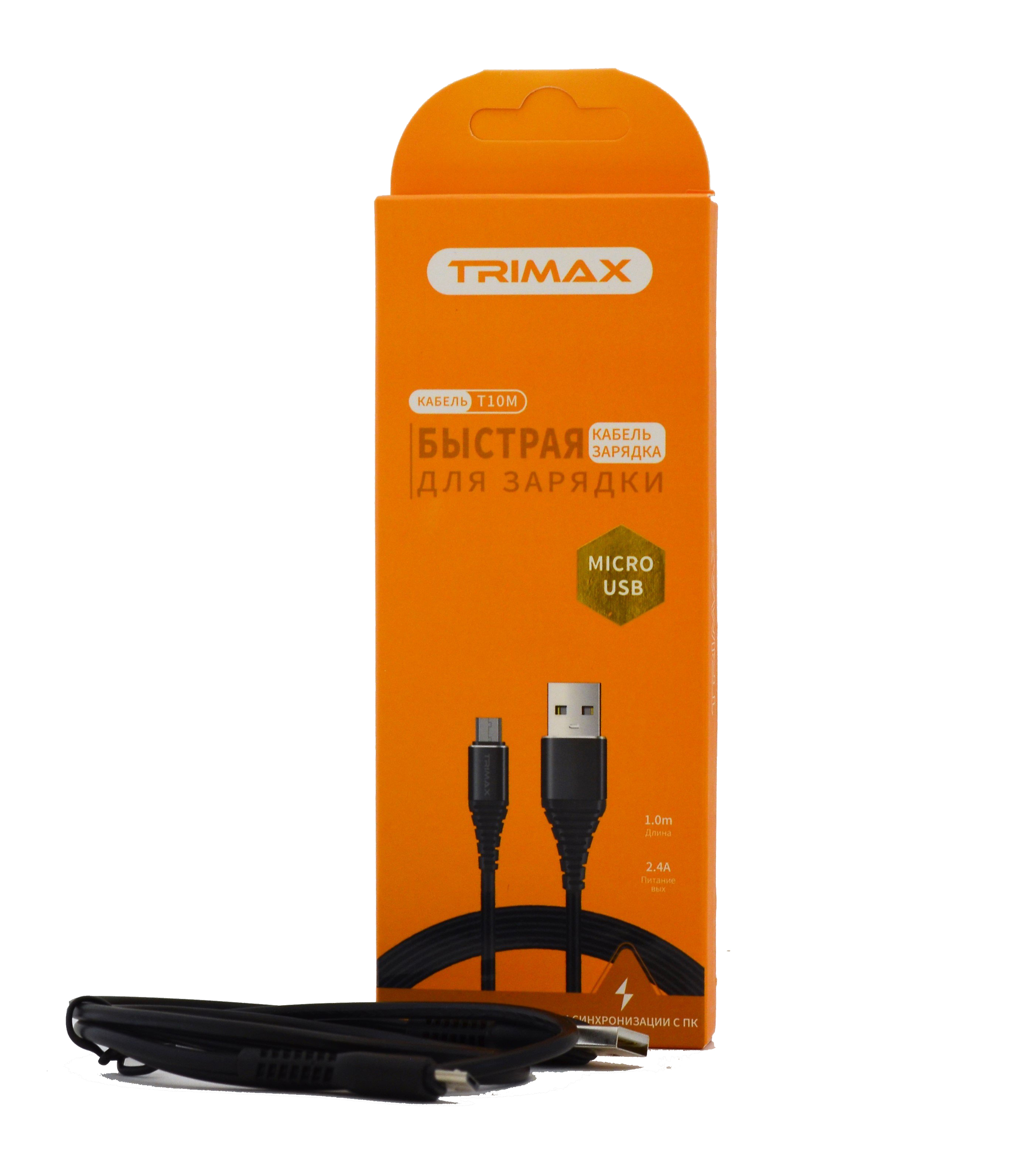 фото Кабель trimax micro-usb t10m 1m black