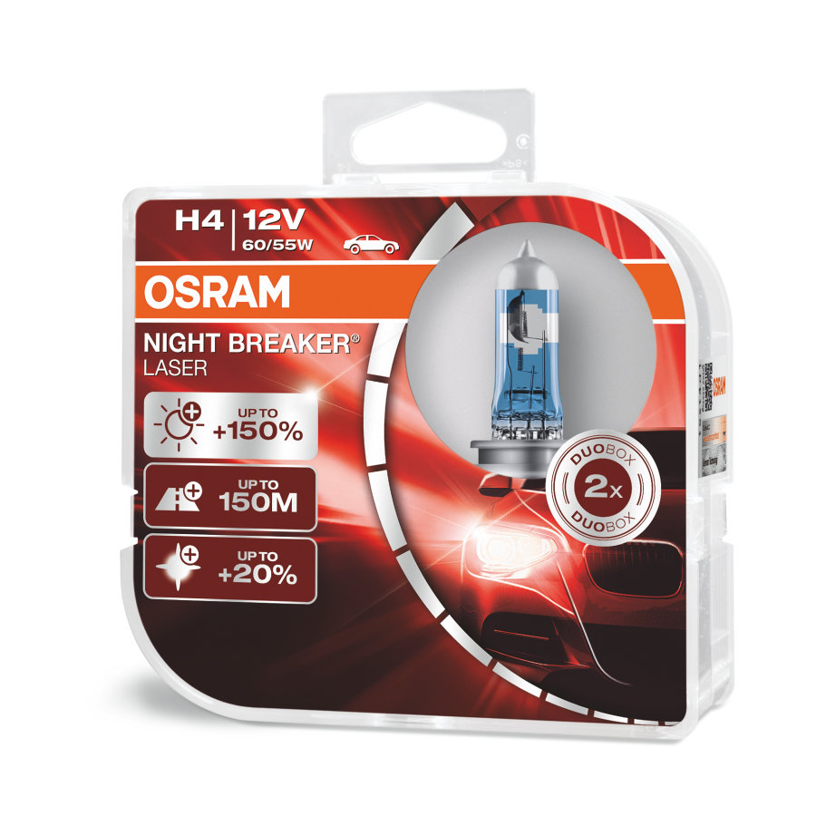 фото H4 12v (60/55w) лампа night racer 110 2шт. в блистере osram арт. 64193nr1-02b