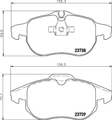 

Комплект тормозных колодок Hella 8DB355009311