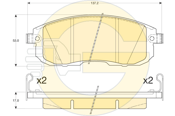 

Комплект тормозных колодок Girling 6136166