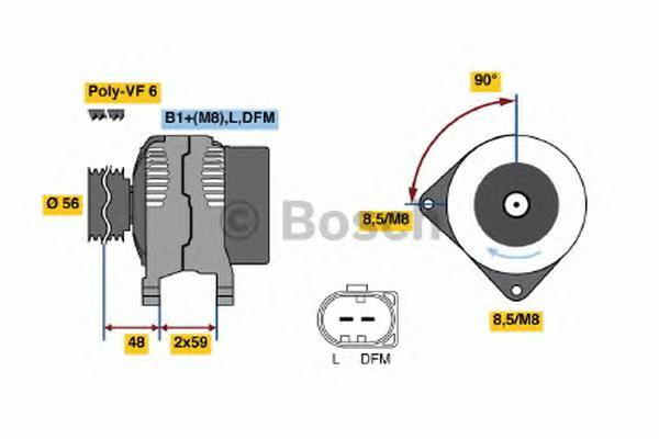 

Генератор BOSCH 0986047250