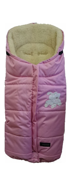 фото Спальный мешок в коляску womar wintry №12, шерсть, 3 розовый