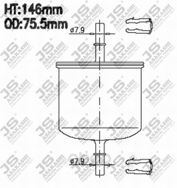 фото Фильтр топливный js asakashi fs800m