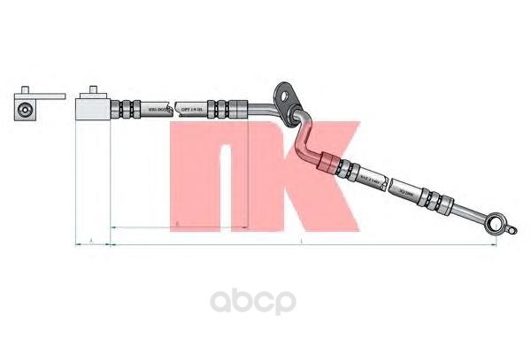 фото Шланг тормозной системы nk 853258 передний правый