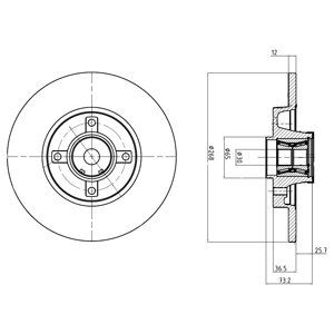 фото Тормозной диск delphi bg9053rsc