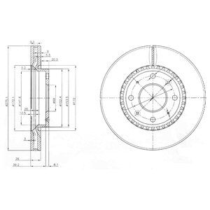 

Тормозной диск DELPHI BG4016