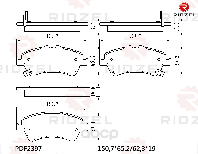 

Комплект тормозных колодок RIDZEL PDF2397