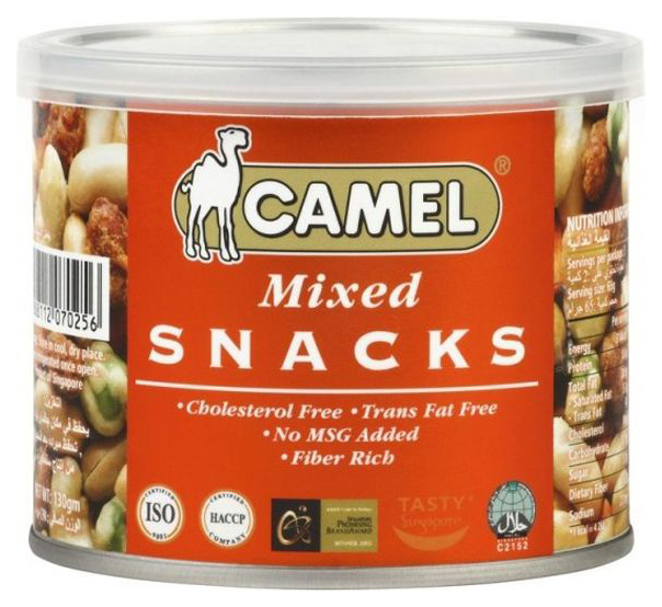 Смесь mixed snacks из орехов, бобов и горошка Camel 130 г