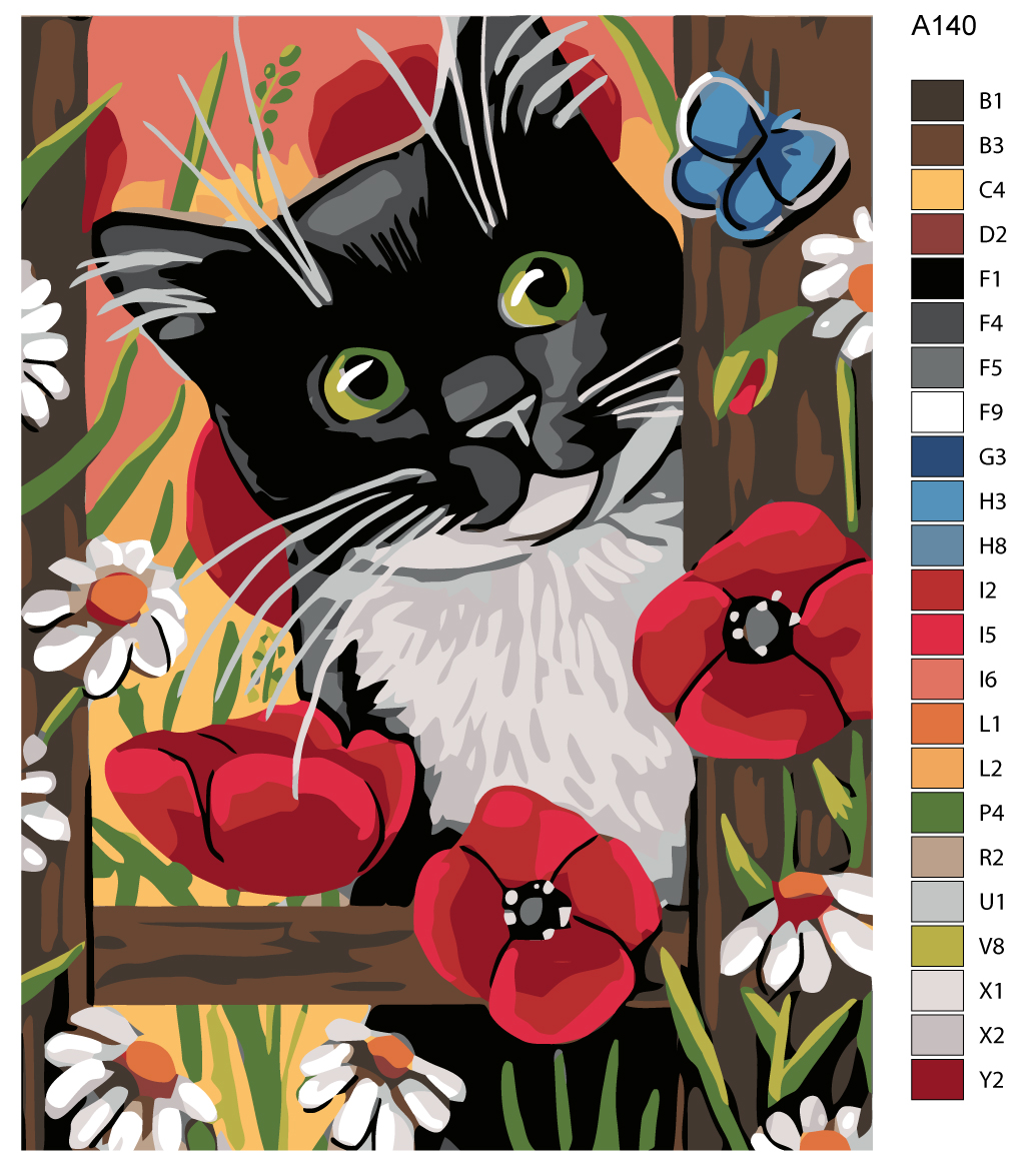 

Картина по номерам, 30 x 40, A140, A140