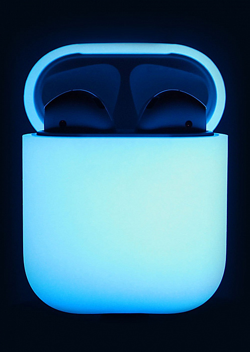 фото Чехол elago airpods case (eapsc-lubl) для зарядного кейса airpods (nightglow blue)