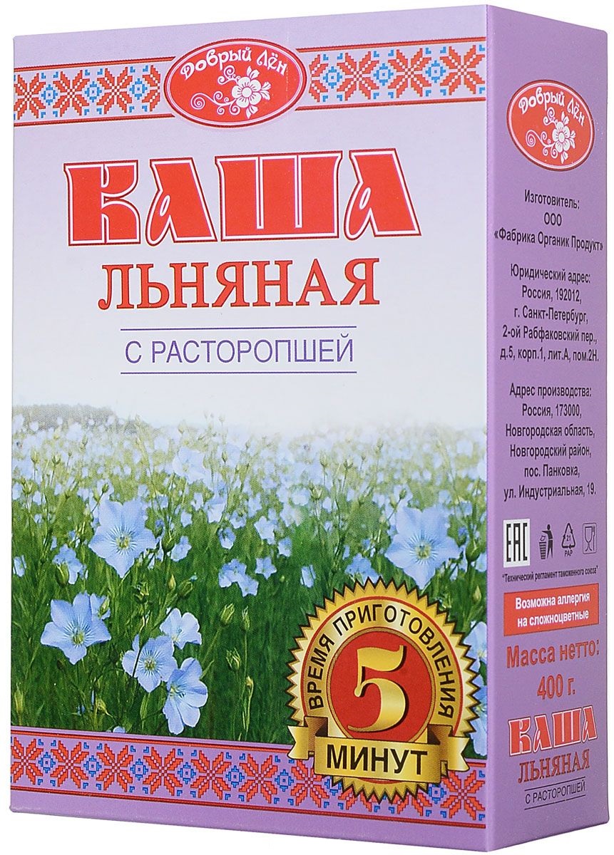 

Каша Добрый Лен льняная с расторопшей 400 г