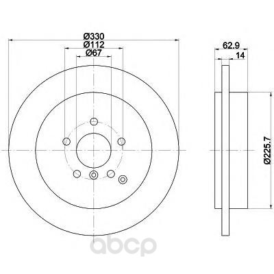 

Тормозной диск HELLA PAGID 8DD355113211