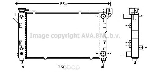 фото Радиатор охлаждения двигателя ava cr2028