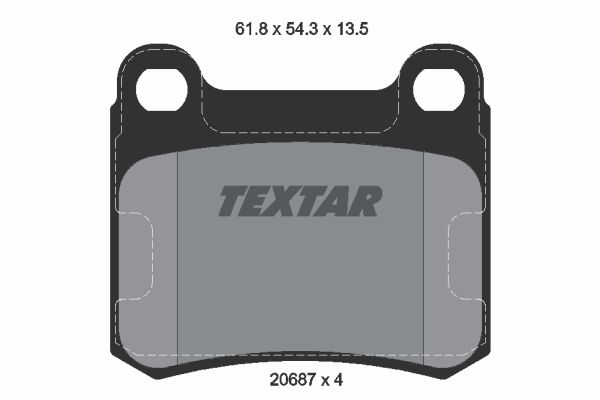 

Комплект тормозных дисковых колодок Textar 2068703