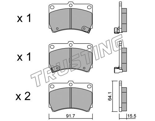фото Комплект тормозных дисковых колодок trusting 203.0