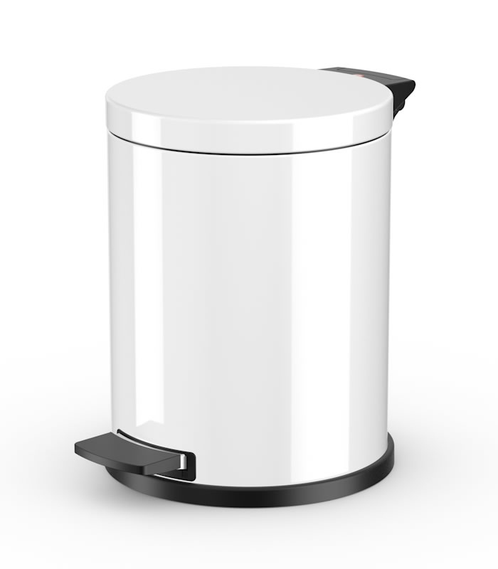 

Мусорный контейнер Hailo Solid M, 12л., сталь, белый, арт. 0514-089