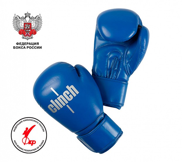 Боксерские перчатки Clinch Olimp Plus синие, 10 унций
