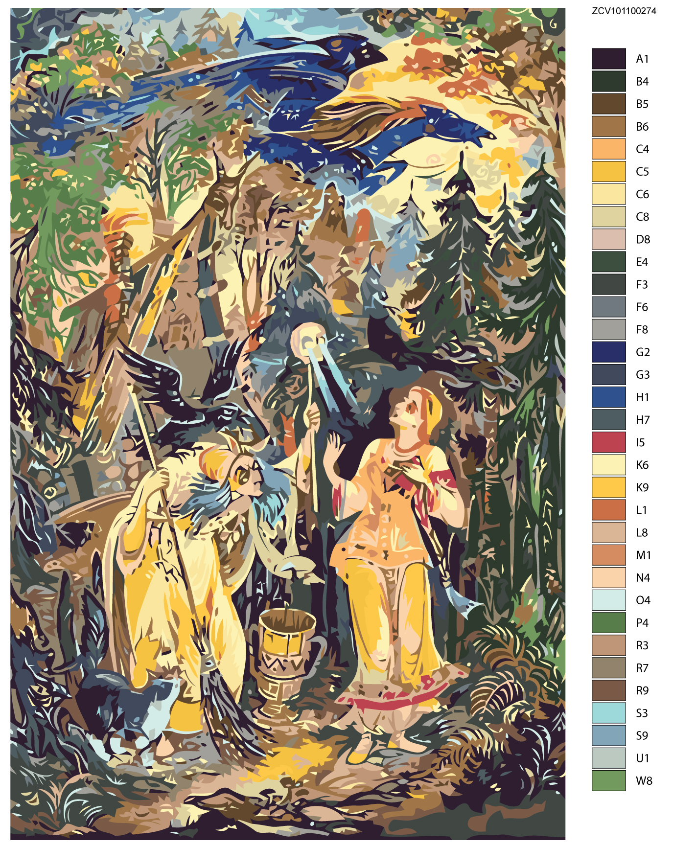 

Картина по номерам, 40 x 60, ZCV101100274, ZCV101100274