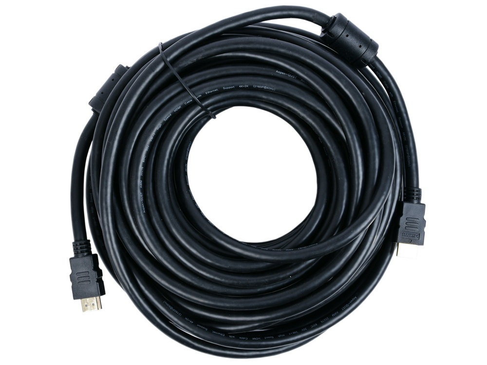 фото Кабель aopen hdmi - hdmi, 20м black (acg711d)