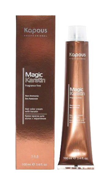 фото Краска для волос kapous professional non ammonia magic keratin 7 насыщенный блонд 100 мл