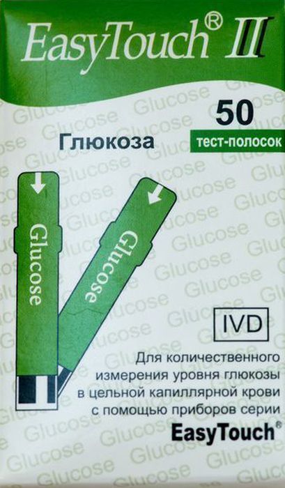фото Тест-полоски easy touch glucose для контроля глюкозы 50 шт. bioptik
