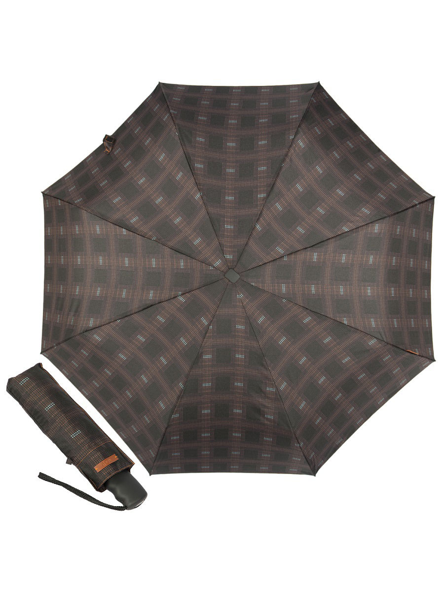 Зонт складной мужской автоматический C2799-OC piatto righe black M&P