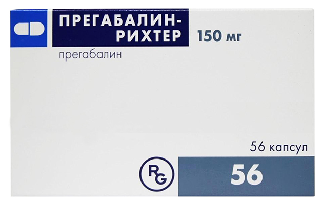 Прегабалин-Рихтер капсулы 150 мг 56 шт.