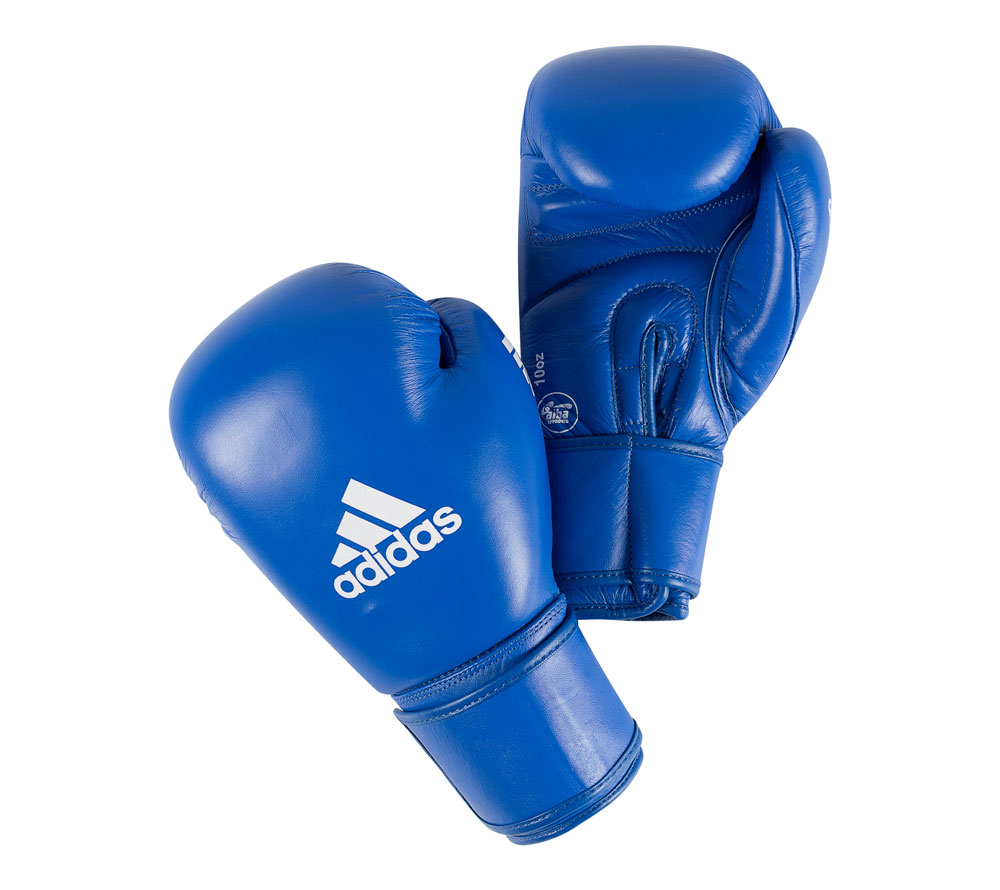 Боксерские перчатки Adidas Aiba синие, 12 унций