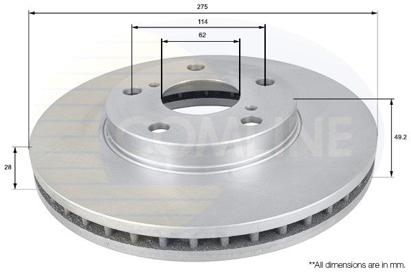 

Тормозной диск COMLINE ADC0145V