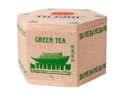 Чай весовой зеленый Ти Тэнг Green Tea в шестигранной деревянной коробке 75 г