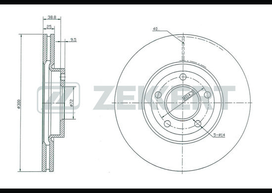 фото Тормозной диск zekkert bs-5253