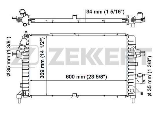 

Радиатор охлаждения двигателя ZEKKERT MK-1188