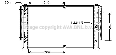 

Радиатор охлаждения двигателя AVA QUALITY COOLING VW2149