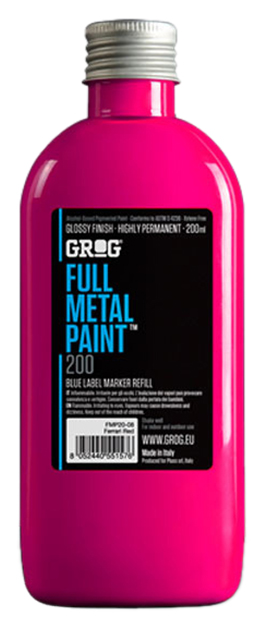 Краска для маркеров Grog Full Metal Paint Фуксия 200 мл