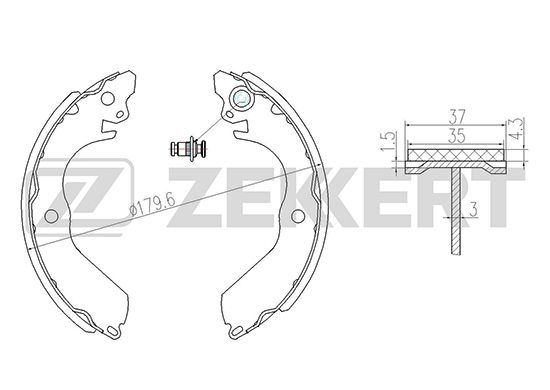 

Комплект тормозных колодок ZEKKERT BK-4176