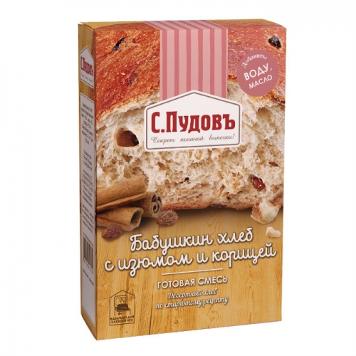 

Хлебная смесь бабушкин хлеб с изюмом и корицей 500 г
