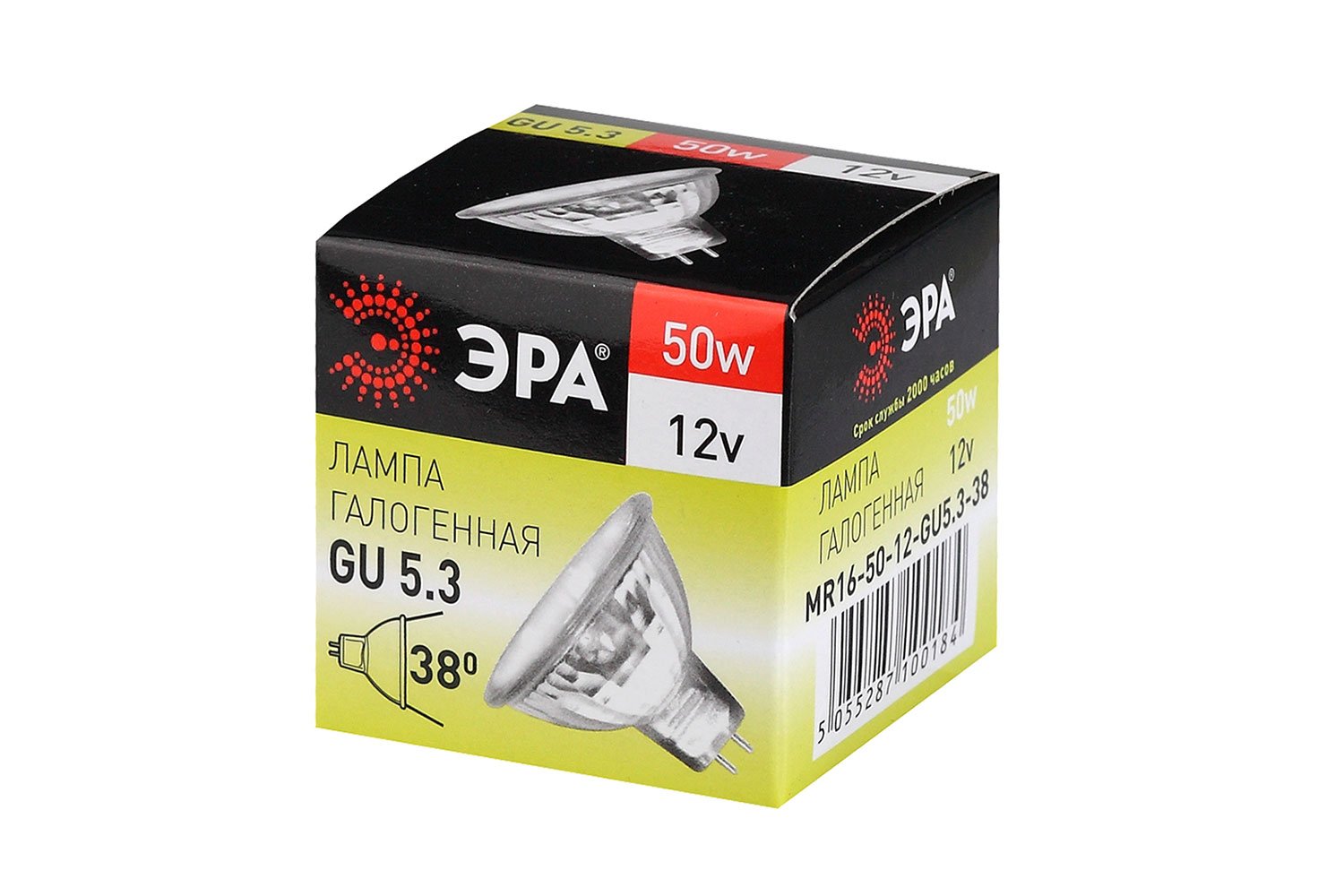 

Лампочка ЭРА GU5.3-MR16-50W-12V-Cl