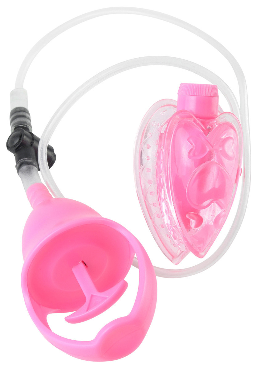 Вакуумная помпа с вибрацией Mini Pussy Pump Pink