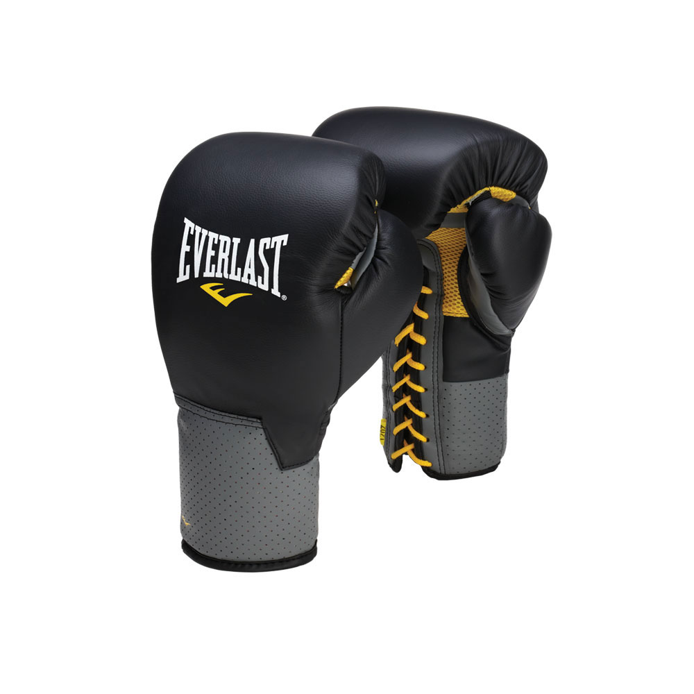 фото Боксерские перчатки everlast pro leather laced синие, 18 унций