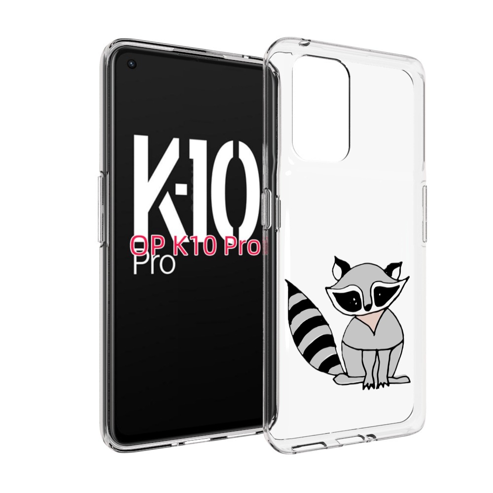 

Чехол MyPads Енотик для OPPO K10 Pro, Прозрачный, Tocco