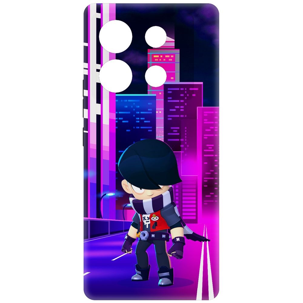 

Чехол-накладка Krutoff Soft Case Brawl Stars - Эдгар для Infinix Zero 30 5G черный