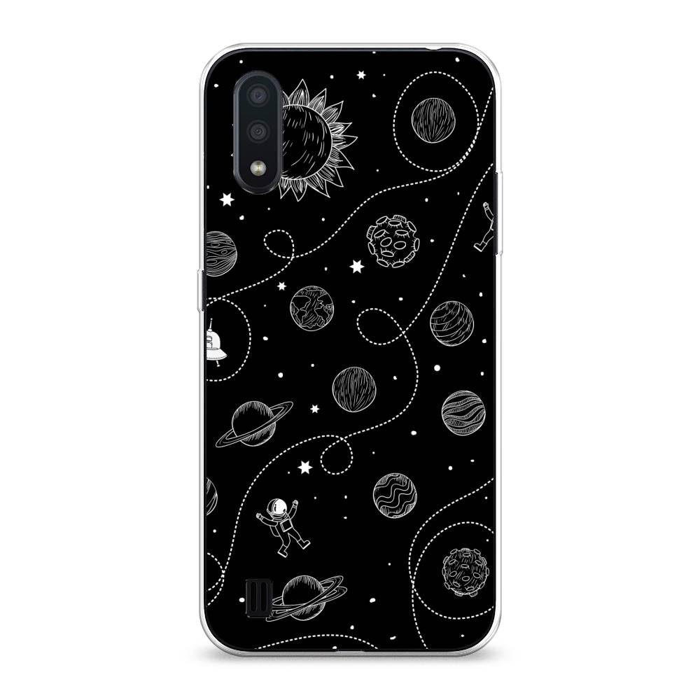 

Чехол Awog на Samsung Galaxy A01 "В невесомости", Разноцветный, 29550-4
