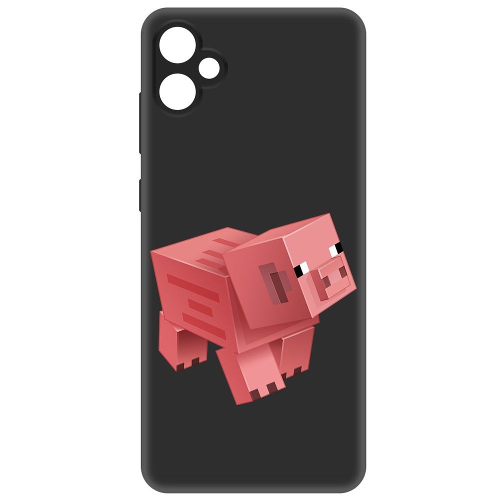 

Чехол-накладка Krutoff Soft Case Minecraft-Свинка для Samsung Galaxy A05 черный