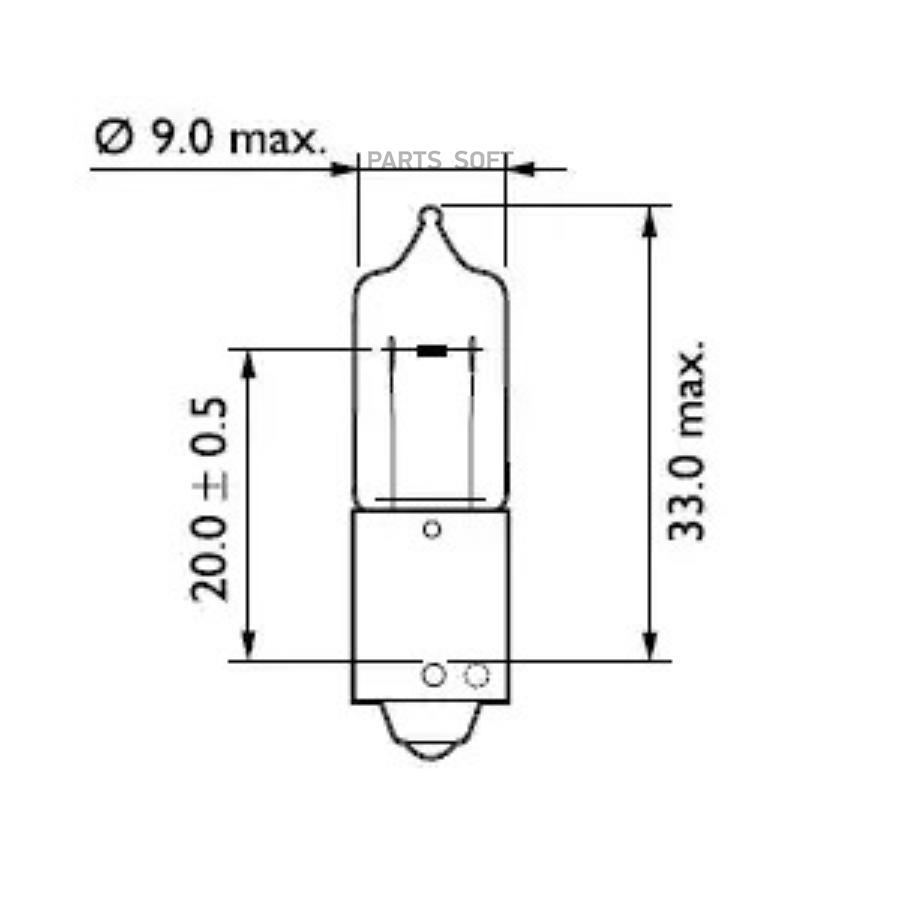 

Лампа Галогенная 10шт В Упаковке H21w 12v 21w Philips арт. 12356CP