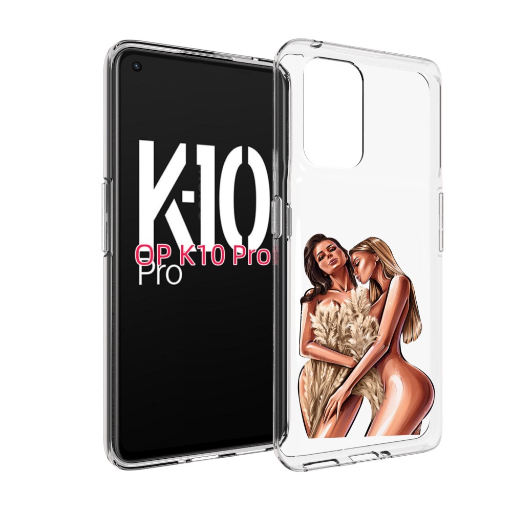 

Чехол MyPads Иллюстрированные-девушки женский для OPPO K10 Pro, Прозрачный, Tocco